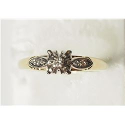 #32-14KT YELLOW GOLD DIAMOND(0.08CT)RING