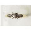 Image 1 : #32-14KT YELLOW GOLD DIAMOND(0.08CT)RING
