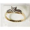 Image 2 : #32-14KT YELLOW GOLD DIAMOND(0.08CT)RING