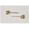 Image 2 : #34-14KT YELLOW GOLD DIAMOND STUD EARRINGS