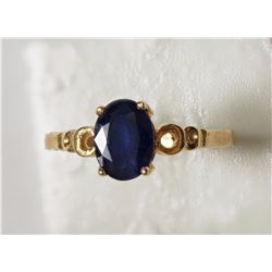 #35-14KT YELLOW GOLD SAPPHIRE(0.55CT)WITH