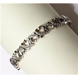 #37-STERLING SILVER DIAMOND(0.50CT)HEART