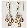Image 1 : #38-14KT WHITE GOLD RARE GARNET EARRINGS