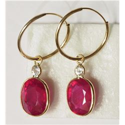 #40-14KT YELLOW GOLD RUBY(8CT) WITH WHITE