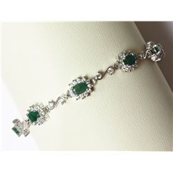 #41-STERLING SILVER EMERALD(1.50CT)WITH