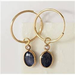 #42-14KT YELLOW GOLD BLUE SAPPHIRE(1CT)