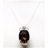 Image 1 : #50-STERLING SILVER SMOKEY QUARTZ