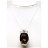 Image 2 : #50-STERLING SILVER SMOKEY QUARTZ