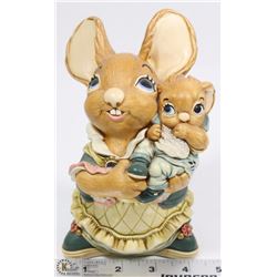 PENDELFIN 7" TALL MOTHER & BABY FIGURINE