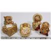 Image 1 : LOT OF 4 PENDELFIN FIGURINES INCL TEDDY. ROCKY,
