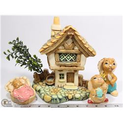 LOT OF 4 PENDELFIN FIGURINES INCL BLOSSOM, HONEY,