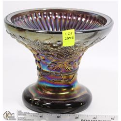 NORTHWOOD GRAPE & LEAF PURPLE CARNIVAL GLASS PUNCH