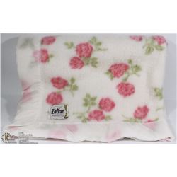 VINTAGE 1950'S ZEFRAN WHITE/ROSES TUFTED