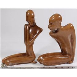 SET OF 2 PORCELAIN "HOTTY MAN & WOMAN
