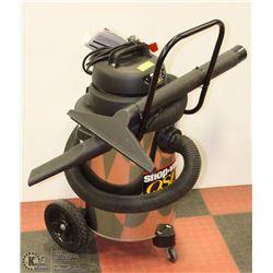 STAINLESS STEEL 8 GALLON WET/DRY VAC WITH ACCESS.