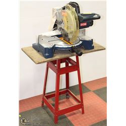 RYOBI 10" COMPOUND MIOTRE SAW WITH STAND