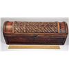 Image 2 : #6 - WOODEN TREASURE CHEST BOX & CONTENTS