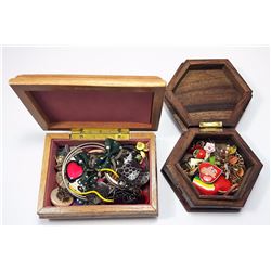 #5 - LOT OF 2 WOODEN BOXES & CONTENTS