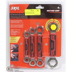 NEW 4PC SECURE GRIP SELF-TIGHTENING BOX