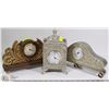 Image 1 : GROUP OF 3 MANTLE CLOCKS