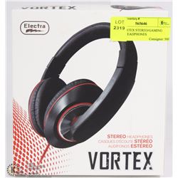 NEW VORTEX STEREO/GAMING BLACK HEADPHONES