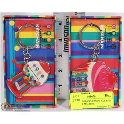 SET OF 2 DYLAN'S CANDY BAR RED GUMBALL MACHINE