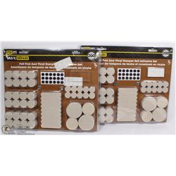 TWO PACKS OF 200PC FELT PAD AND VINYL BUMPER SELF