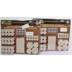 TWO PACKS OF 200PC FELT PAD AND VINYL BUMPER SELF
