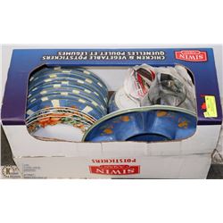 FLAT W/ BRUSHES DECORATIVE HAND PAINTED PLATES,