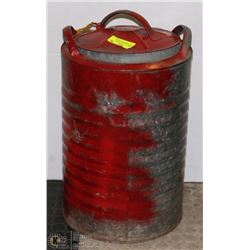 VINTAGE IGLOO 5 GALLON GALVANIZED METAL WATER