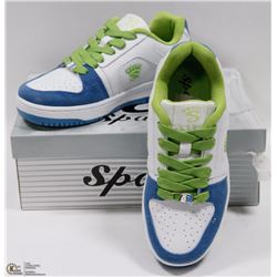 LEATHER UPPER LIGHTBLUE/WHITE/GREEN RUNNERS 4.5