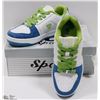 Image 1 : LEATHER UPPER LIGHTBLUE/WHITE/GREEN RUNNERS 4.5