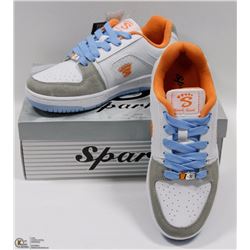 LEATHER UPPER LIGHT GREY/WHITE/ORANGE RUNNERS 5.5