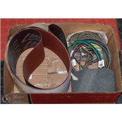 LOT OF MISC SANDING BELTS