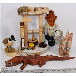 FLAT OF VINTAGE ITEMS CANADA GOOSE SIGNED