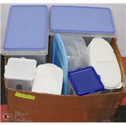 9-PC BLUE TUPPERWARE SET W/6 LARGE
