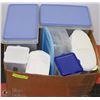 Image 1 : 9-PC BLUE TUPPERWARE SET W/6 LARGE