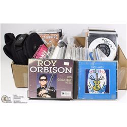 BOX W/OVER 60 CDS OF VARIOUS GENRES
