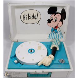 VINTAGE MICKEY MOUSE RECORD PLAYER