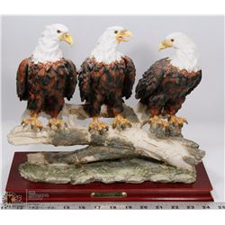 "THE CANADIAN ROOKIES" 3 EAGLES STATUE