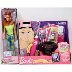 NEW BARBIE MAGIC SET WITH LIGHTED WAND APP