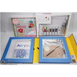 NEW SPICE BOX ART SCHOOL KIT FOR ACRYLIC PAINTS &