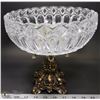 Image 1 : VINTAGE BRASS BASE FRUIT BOWL