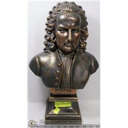 COMPOSER JOHANN BACH 18" BUST FIGURINE