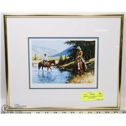 11X13 RICHARD FREEMAN "COWBOY TEAMWORK" PICTURE