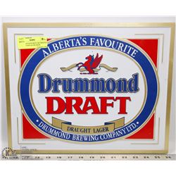 ALBERTA'S FAVOURITE DRUMMOND DRAFT STAND ALONE BEER