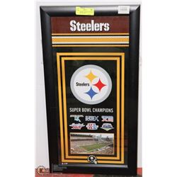 NEW FRAMED 14X28 NFL PITTSBURG STEELERS PICTURE