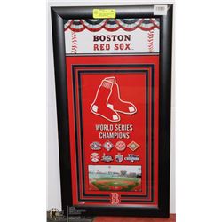 NEW FRAMED 14X28 BOSTON RED SOX  WORLD SERIES PIC