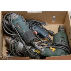 LOT OF 4 POWER TOOLS INCL MAKITA GRINDER NO HANDLE