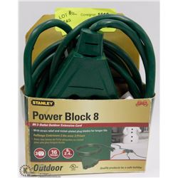 STANLEY POWER BLOCK 8 OUTDOOR 3 OUTLET EXTENSION